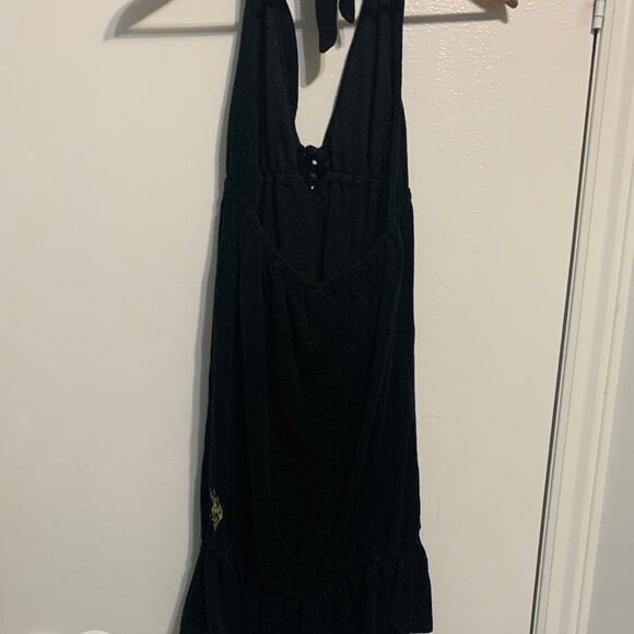 U.S POLO ASSN. Women's Large Beach Bathing Suit Cover Up Black Terry - Picture 3 of 8